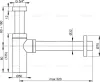 ALCA DESIGN mosdószifon DN32 fém, kerek (A400)