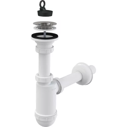 ALCA mosdószifon DN32 rozsdamentes leeresztővel D63 (A411)