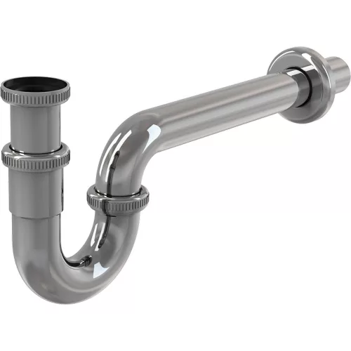 ALCA csőszifon mosdóhoz DN32, 5/4" hollanderrel, fém, króm (A432)