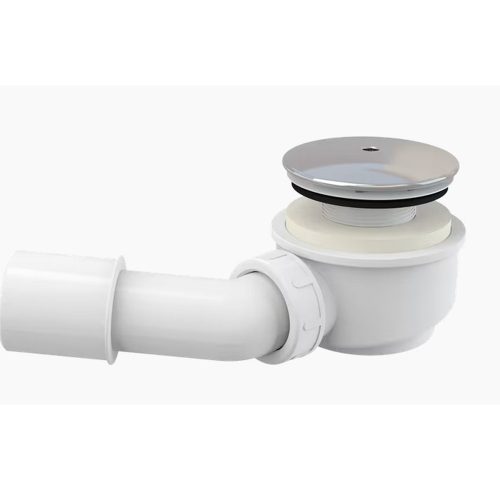 ALCA Zuhanytálca szifon d60mm, csökkentett magasságú, króm fedlappal (A471CR-60)