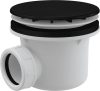 ALCA Zuhanytálca szifon LUX d90mm, fekete-matt fedlappal (A49BLACK)