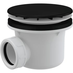   ALCA Zuhanytálca szifon LUX d90mm, fekete-matt fedlappal (A49BLACK)