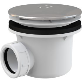   ALCA Zuhanytálca szifon LUX, d90mm, krómozott fém fedlappal (A49K)