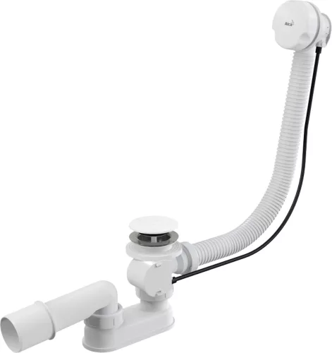 ALCA Automata kád le- és túlfolyó szifonnal, FEHÉR, 57cm (A51BM)