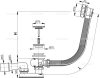 ALCA automata kád le- és túlfolyó szifonnal, 800mm, króm, FÉM (A55KM-80)