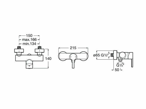 Roca Naia Negro Titanio egykaros zuhanycsap fényes fekete szett nélkül A5A2196CN0