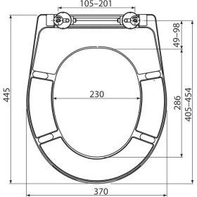   ALCA WC ülőke univerzális, Duroplast műanyag, fehér, Click fém zsanérral (A602)