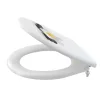 ALCA WC ülőke univerzális SoftClose, Duroplast műanyag, fehér, Click fém zsanérral (A604 FLOWER)