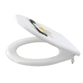   ALCA WC ülőke univerzális SoftClose, Duroplast műanyag, fehér, Click fém zsanérral (A604 FLOWER)