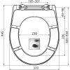 ALCA WC ülőke univerzális SoftClose, Duroplast műanyag, fehér, Click fém zsanérral (A604 ZEN)