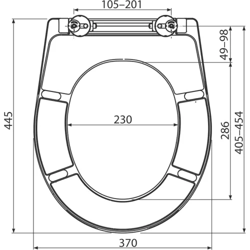 ALCA WC ülőke univerzális SoftClose, Duroplast műanyag, fehér, Click fém zsanérral (A604)