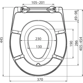   ALCA WC ülőke integrált gyerek betéttel, SoftClose, Duroplast fehér, Click fém zsanérral (A606)