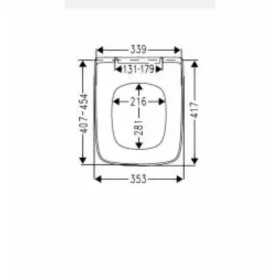   Roca THE GAP Square Slim WC ülőke normál zsanérral A801480211