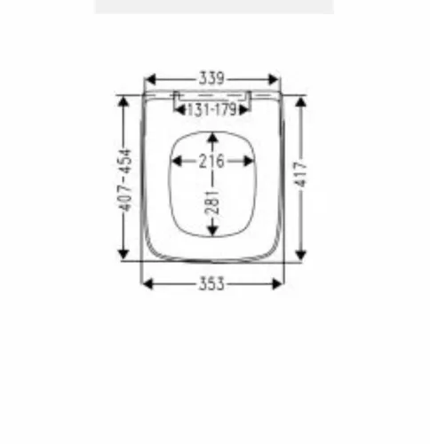 Roca THE GAP Square Slim WC ülőke normál zsanérral A801480211