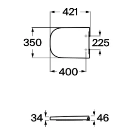   Roca The GAP Square Compact WC ülőke Softclose Supralit A80173200B
