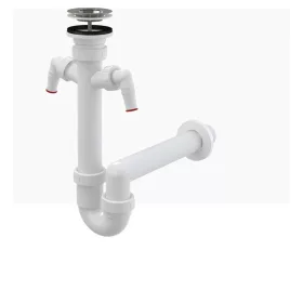   ALCA mosogató csőszifon leeresztő ráccsal DN70 és két csatlakozóval (A820-DN40)