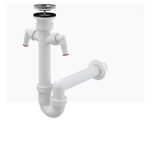 ALCA mosogató csőszifon leeresztő ráccsal DN70 és két csatlakozóval (A820-DN40)