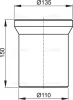 Alcaplast A91-150 WC csatlakozó – 150 mm toldócső