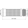 ALCA WC flexibilis bekötőcső D110, hossza 280-550mm (A97)