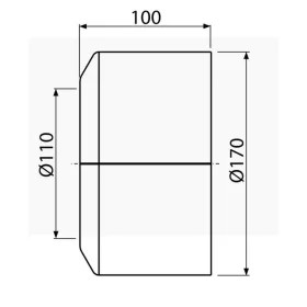 ALCA WC rozetta hosszú DN110mm (A980)