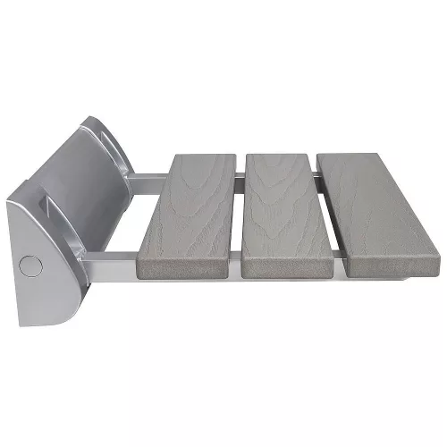 Aqualine-Sapho felhajtható zuhanyülőke 32x23cm, max:160kg, szürke WPC (AE236GR)