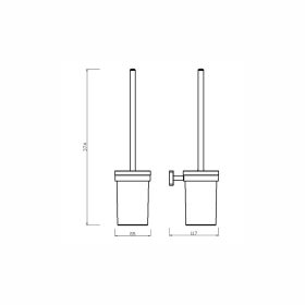 Ferro GRETA wc kefe, króm AGR14