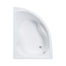   Favorit SIESTA L aszimmetrikus szaniter akril kád BALOS előlappal - állvánnyal 150 x 100 cm