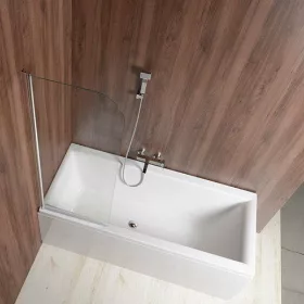   Aqualine VILMA kádparaván egyrészes 60x140 átlátszó AQ6014