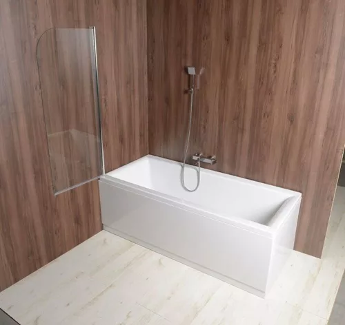 Aqualine VILMA kádparaván egyrészes 60x140 átlátszó AQ6014