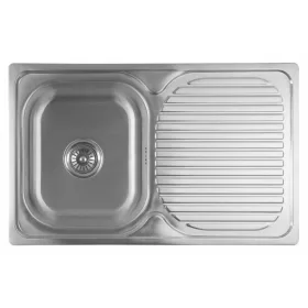   Aqualine-Sapho rozsdamentes mosogatótálca csaptelep furat nélkül 78x48/18cm (AQ7848B)