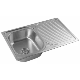   Aqualine-Sapho rozsdamentes mosogatótálca csaptelep furat nélkül 78x48/18cm (AQ7848B)