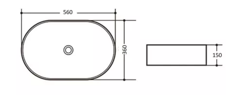 AREZZO design Tulsa 55x34,5 mosdótál