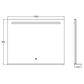 AREZZO design LED okos tükör 100x80cm