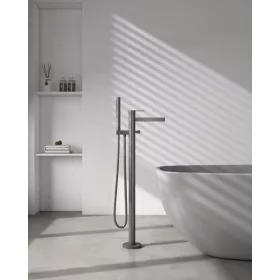   AREZZO design ELEGANT szabadonálló kád csaptelep, Gun metal (metál szürke) 