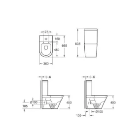   AREZZO design INDIANA kombi wc Rimless alsó/hátsó kifolyású AR-102BR (2 doboz)