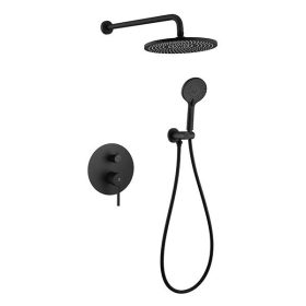   AREZZO design PALMFIELD Falsík alatti zuhanyszett falon belüli egységgel, fekete AR-1160BL
