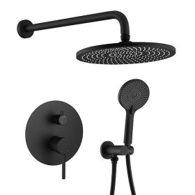   AREZZO design PALMFIELD Falsík alatti zuhanyszett falon belüli egységgel, fekete AR-1160BL