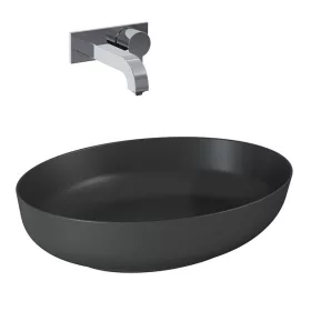   AREZZO design pultra ültethető mosdó RIKA 52x40 matt antracit