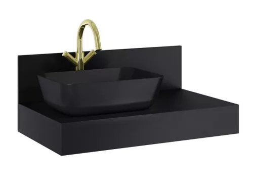 AREZZO design pultra ültethető mosdó RENI 46x33, matt fekete