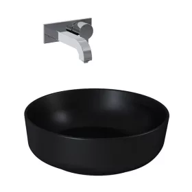   AREZZO design pultra ültethető mosdó LORCA 42x42 matt fekete