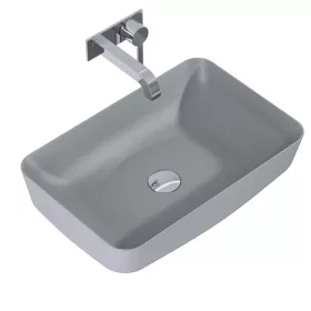   AREZZO design pultra ültethető mosdó NOMIA 50x39, matt ezüstszürke