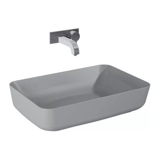 AREZZO design pultra ültethető mosdó NOMIA 50x39, matt ezüstszürke