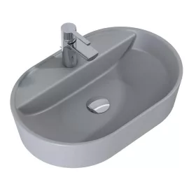   AREZZO design pultra ültethető mosdó BABETTE 62X42 matt ezüstszürke