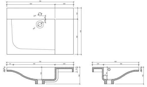 AREZZO design METIS 70 cm-es mosdó