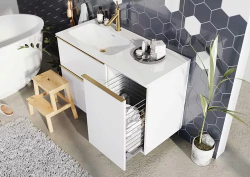 AREZZO design SKAPPA 120 cm-es mosdó (80+40) balos