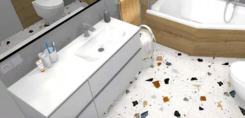 AREZZO design SKAPPA 120 cm-es mosdó (80+40) jobbos