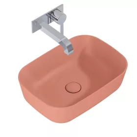   AREZZO design pultra ültethető mosdó RENI 46x33, terra pink