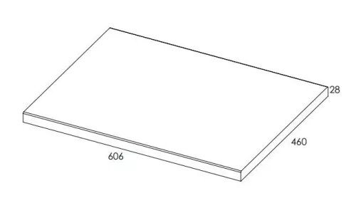 AREZZO design 60x46 cm mosdópult, Mf. Fehér színben