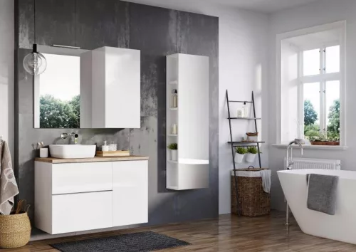 AREZZO design 100x46 cm mosdópult, Természetes tölgy színben
