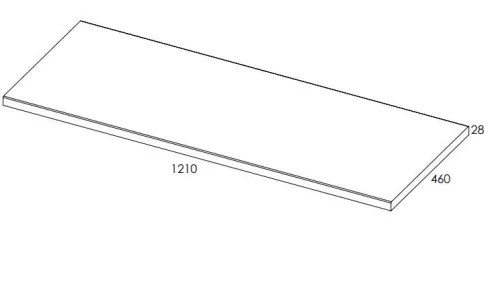 AREZZO design 120x46 cm mosdópult, Természetes tölgy